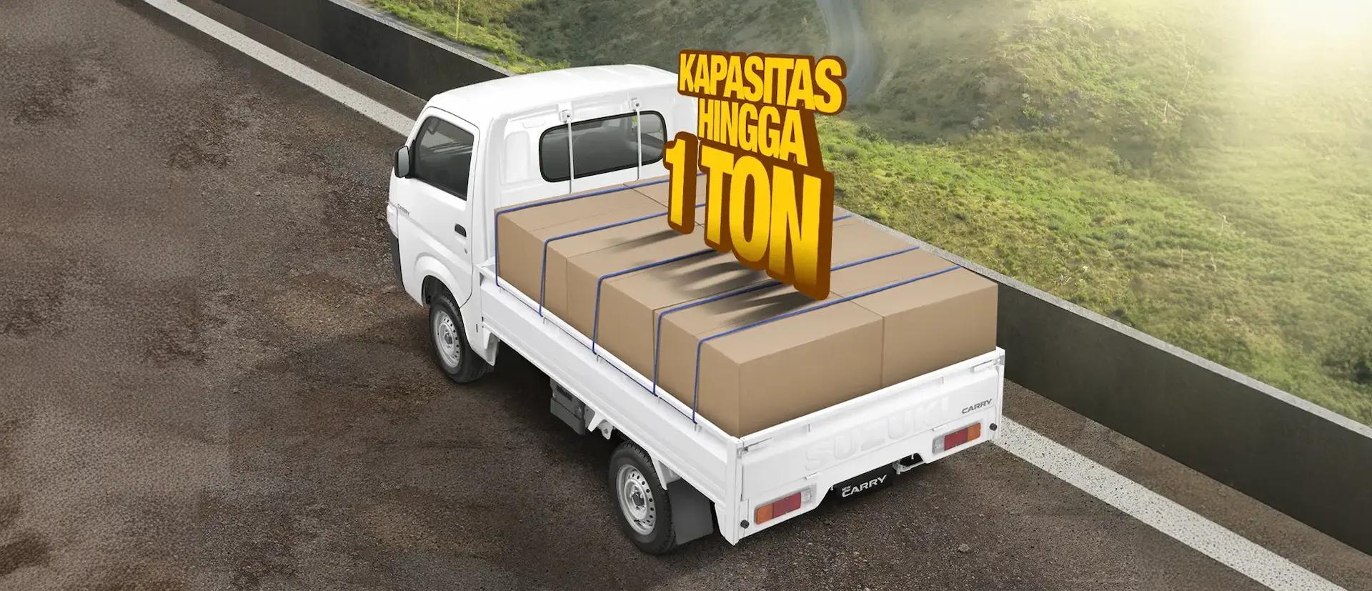 Tangguh dan Kuat Bawa Untung Bisnis Anda New Carry Pick Up kini dilengkapi dengan bak yang lebih luas dan sasis yang lebih kuat membuat kapasitas angkut hingga 1 ton. New Carry Pick Up hadir dalam varian wide deck dan flat deck yang lebih ekonomis dan dapat disesuaikan dengan bisnis Anda.